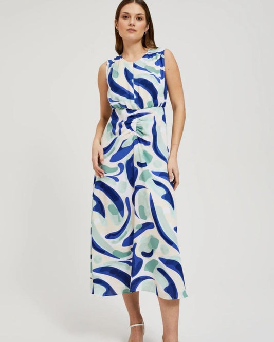 Vestido midi estampado